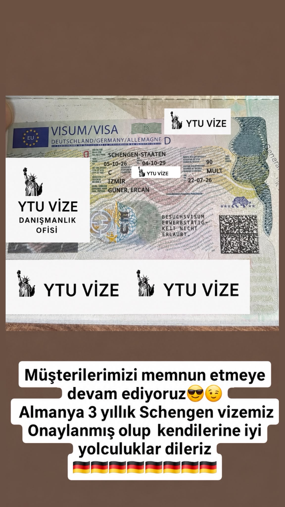 Vizesi Onaylanan Danışanımız
