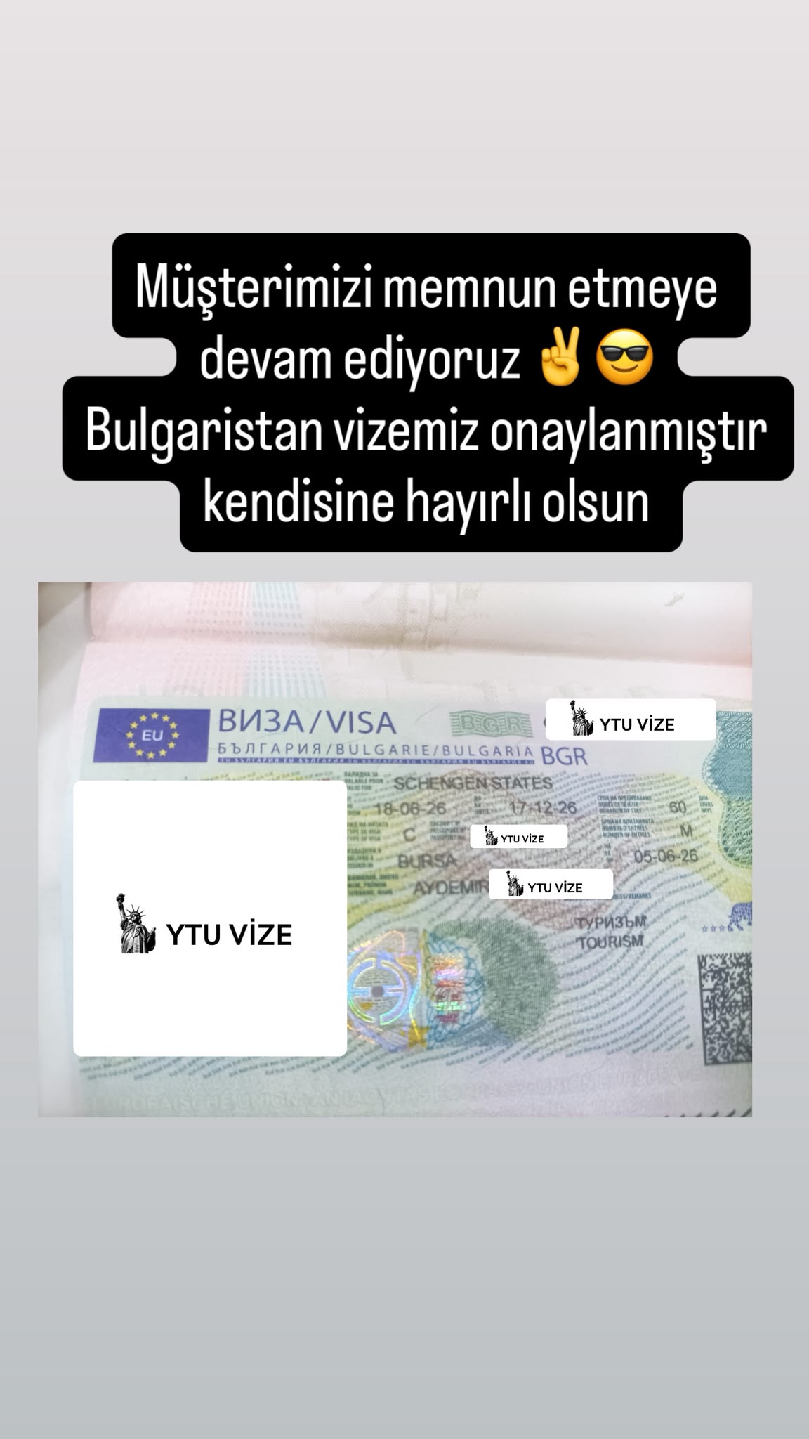 Vizesi Onaylanan Danışanımız