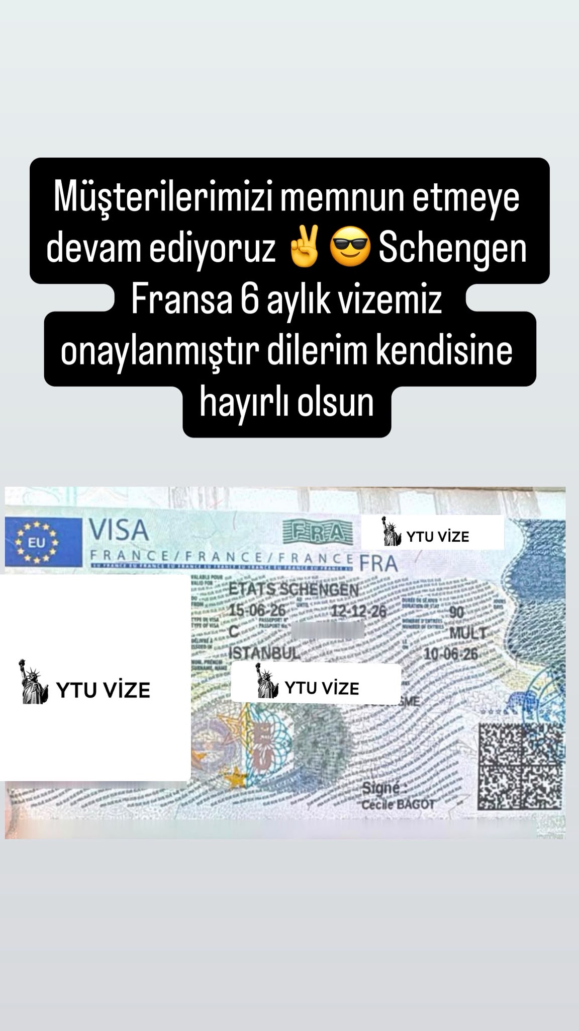 Vizesi Onaylanan Danışanımız