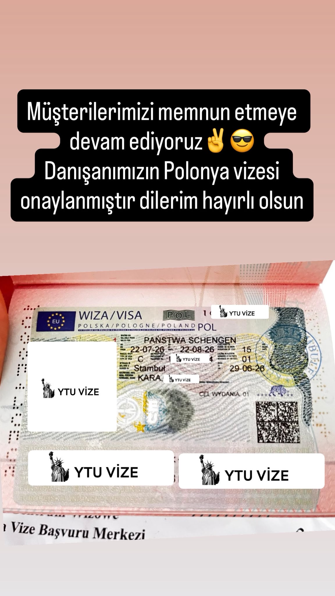 Vizesi Onaylanan Danışanımız