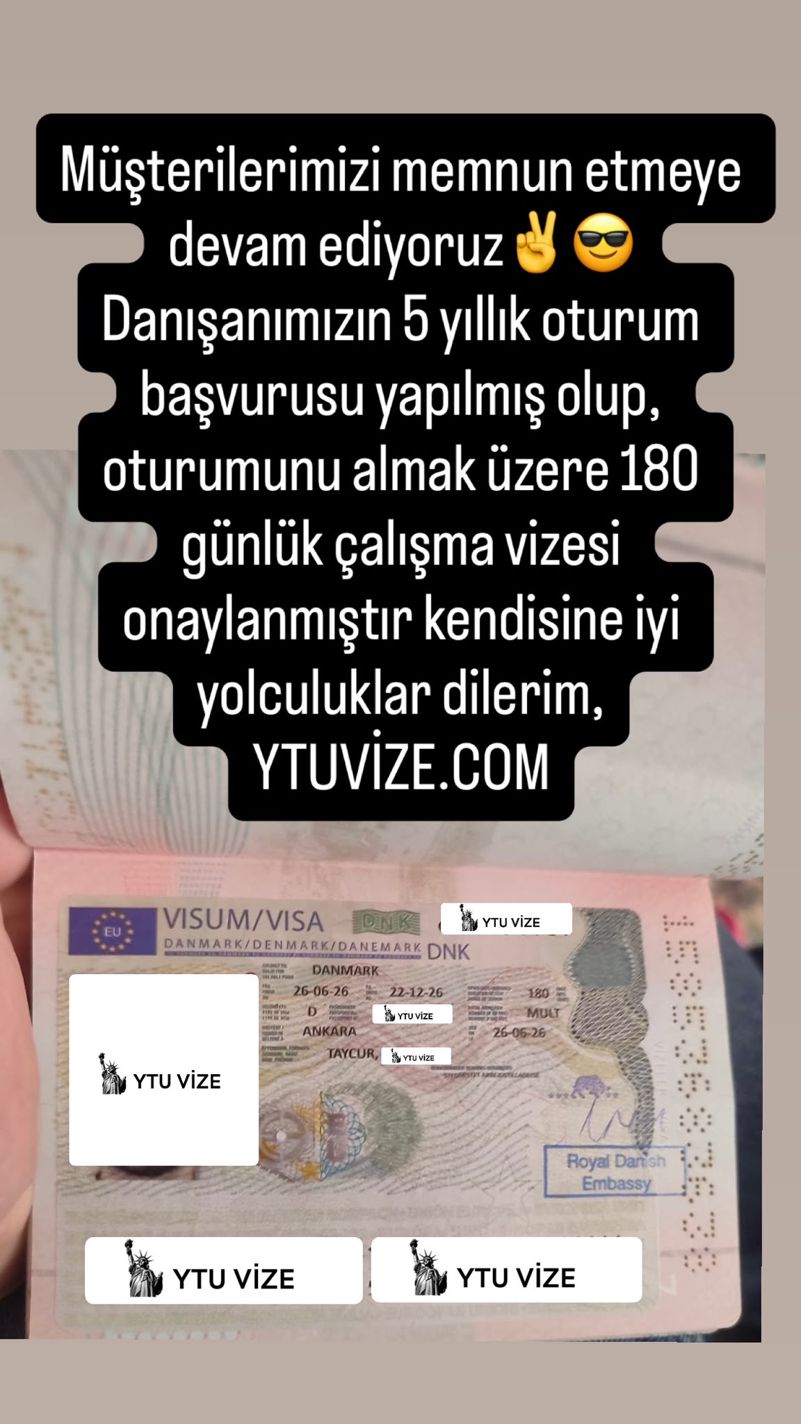 Vizesi Onaylanan Danışanımız