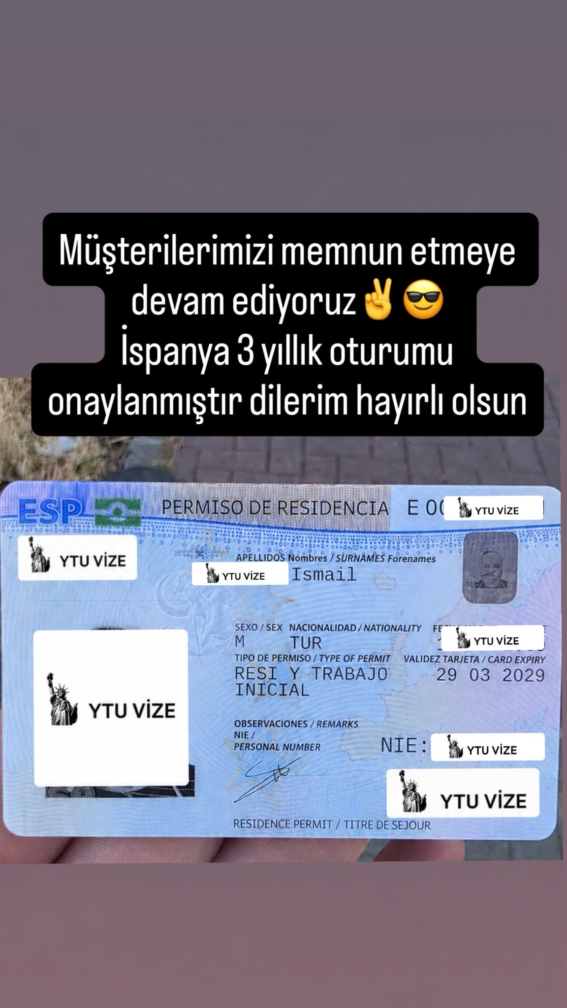 Vizesi Onaylanan Danışanımız